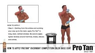 How to Apply Pro Tan&reg; Overnight Competition Color Base Coat (Male)