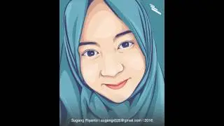 Vector Portrait Tesya Aryanti with Inkscape | Timelapse