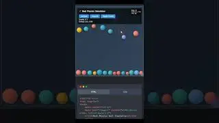 Simulation de balle physique r&eacute;aliste avec gravit&eacute; en HTML CSS JS #htmlcss #CSS #HTML #cssanimation