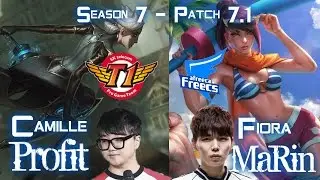 SKT T1 Profit CAMILLE vs AFs MaRin FIORA Top - Patch 7.1 KR Ranked