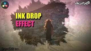 Ink Drop/Splash Effect Tutorial in Davinci Resolve || how to create ink transition effect in Telugu