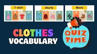 Clothes Quiz I Names of Сlothes I Vocabulary with pictures I Flashcards for kids
