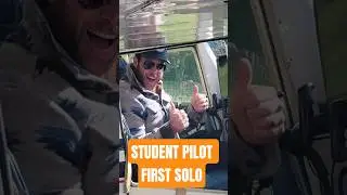 Student's FIRST SOLO in an Aircraft #firstsolo #aviation #aviationdaily #aviationshorts #shorts