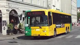 2008 volvo B12BLE Nobina 6043 turns a corner on Metro replacement work