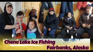 Ice Fishing in Chena Lake, Fairbanks Alaska