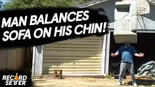 Longest Time Balancing Loveseat On Chin!