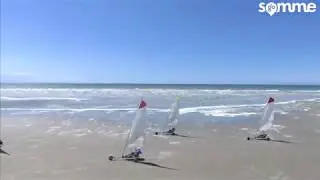 Char &agrave; voile en Baie de Somme, sur les plages de Quend et Fort-Mahon