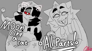 MOONDROP LIKE A CAT!? ANIMATION 🔴&deg;ALL PARTS&deg;🔴 |Security breach| //Olvie//