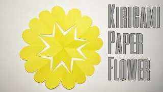 How to make paper Kirigami flower ( heart-star)  || DIY Kirigami Flower #4