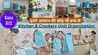 Kitchen & Crockery Unit Organization Ideas || DIY From Scrap || Mixer & Juicer Cover & Many More