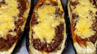 Irresistible recipe: Gourmet stuffed eggplant with beef & cheese!