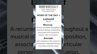 Meanings of Tintinnabulation, Leitmotif, and Entre nous. #english #vocabulary #learnenglish #shorts