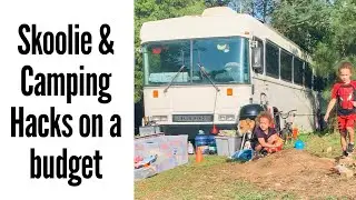 No Plumbing Skoolie | DIY Solar Shower | Hacks for Campers & Bus Life