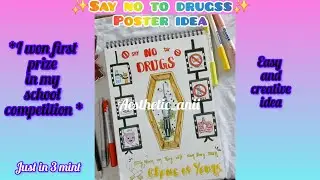 Say no to drugss poster step by step drawing for school |stop drugss| anti drug #art #posterart