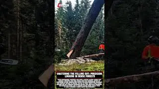 Mastering the Felling Cut: Precision Logging in Dense Forests #woodworking #wood #logging