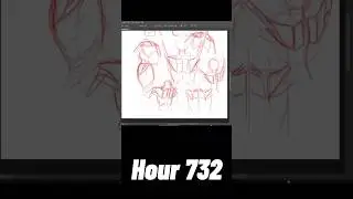 Hour 732 - form, technical skill #art #drawing #shorts #10000hrs #anatomy #learning #sketch #chill