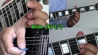 How to Read Guitar Tabs - Slide Up (s/) www.FarhatGuitar.com