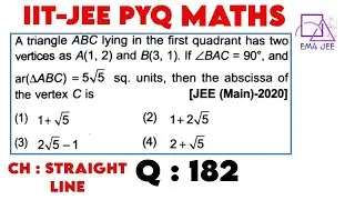 A triangle ABC lying in the first quadrant has two vertices as A(1, 2) and B(3, 1) angle BAC = 90
