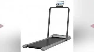 This foldable treadmill features space-saving design for on-demand use and easy storage.