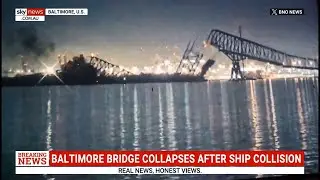Baltimore bridge collapses after cargo ship collision
