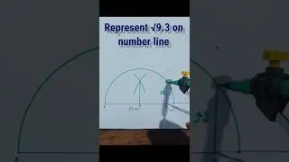 represent root 9.3 on number line l how to represent root 9.3 on number line #shorts #video #viral