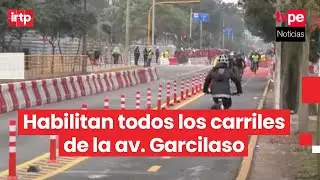 Reabren todos los carriles de la avenida Garcilaso tras avances en Línea 2 del Metro de Lima