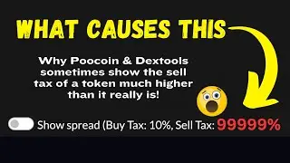 What causes  Poocoin and Dextools to show high sell tax on tokens!