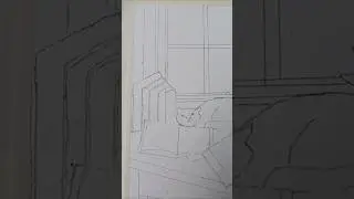 window scenery step by step tutorial 🖌️before painting video #subscribe #art #painting #forbeginners