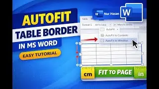 How to AutoFit Table Border in MS Word  Adjust Table to Page Automatically