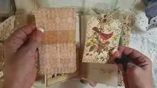 Custom Vintage clutch bag with junk journals
