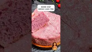 How to make delicious, soft and fluffy steamed purple sweet potato cake #food #cooking #baking #s...