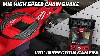 Milwaukee M18 Chain Snake 75' 2819-22 & M18 Inspection Camera 100' Flex 2972-22 - Use At Same Time!