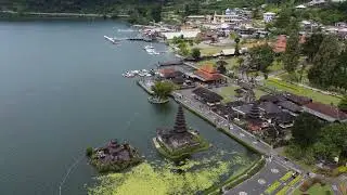 Bali, Ulun Danu Beratan Temple, 4K Drone Footage