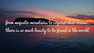 In admiration of nature