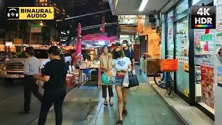 【4K HDR】Bangkok Saphan Khwai Area 🇹🇭 Street Food Paradise | Binaural Audio 🎧