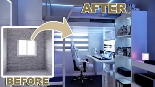LOFT BED IDEA for Small Rooms - 6.25sqm. / 67.3sqft. Minimal Aesthetic Gaming Room