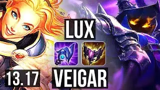 LUX vs VEIGAR (MID) | 8/1/8, 1.7M mastery, 300+ games | EUW Master | 13.17