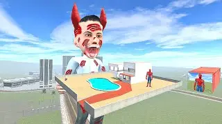 Franklin Open Giant SpiderMan Mystery Container in Indian Bike Driving 3D