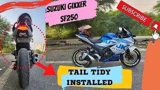Tail Tidy Installed on Suzuki Gixxer SF250, Tyre Hugger Removed, Bajaj LED Indicators, Modification