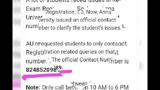 ANNA UNIVERSITY RE-EXAM REGISTRATION HELPLINE NUMBER