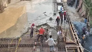 Slab roof  reinforcement ,  ,Site construction work reinforcement, lintel by mixer machine #youtube