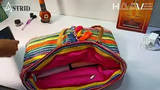 HaaVee&reg; Astrid&reg; Multicoloured Striped Tote Bags for Girls, Women | Eco Friendly Stylish Casual Bag