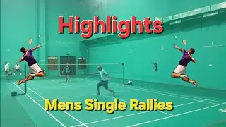 Highlights |Mens Single Rallies |#badminton |#badmintonlovers 