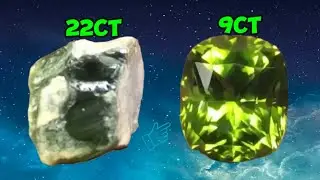Peridot Princess Cut Tutorial || Peridot 💎 Cutting polish Handmade || #peridot #gemstonecutting