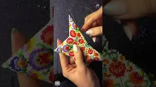 Peyote Star Beading Pattern Summer Meadow / Folk Beaded Star Pattern #peyote #beading #beadwork