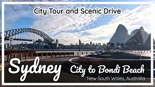Sydney Scenic Driving Tour, City to Bondi Beach, Australia city drive