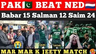 PAK🇵🇰  Win Vs NED🇳🇱 in 1st T20Wc Match | Babar 15 Salman 12 | Pak Reactions