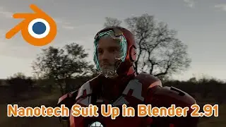 Iron Man Nanotech Suit Up VFX Test - Made in Blender