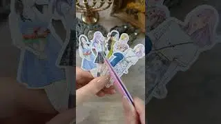 ASMR Flower journal spread 💜| Scrapbooking #asmr #shorts #journal