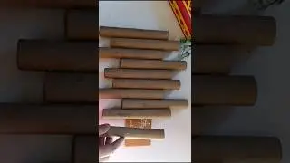 wall decor from waste cardboard rolls #shorts #craft #wallhanging